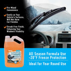 ABRO Windshield Washer Fluid 1 Gallon, Streak-Free Bug Remover, 1 Pack