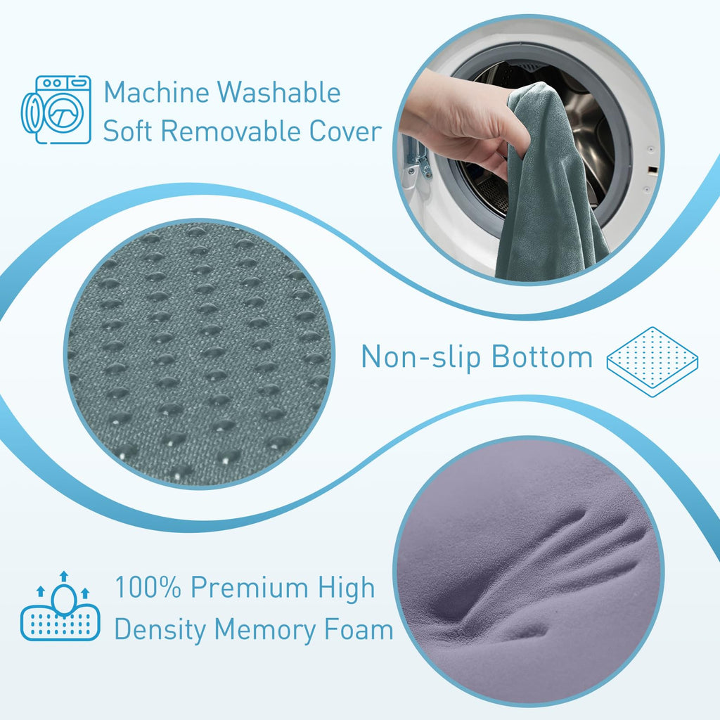 BlissTrends Memory Foam Seat Cushion for Office Chair & Car Seat, Black