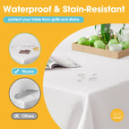 Niuara American Flag Plastic Table Cloth Disposable, 4 Pack, 54 x 108 in