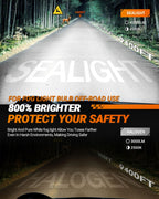 SEALIGHT 9005 H11 LED Bulbs Combo, 100000LM 10X Super Bright 6500K White, HB3 H8/H9/H16 Fog, 1:1 Real Size Plug-N-Play Pack of 4