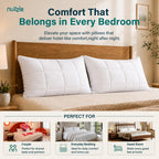 Nuzzle Neck Pillow Adjustable Standard Size Set of 2,Soft Luxury Hotel Feel