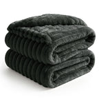 BEDELITE Ribbed Full Size Blanket for Bed, Olive Green, 84"x90"