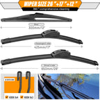 AUTOBOO Windshield Wiper Blade Replacement for Toyota RAV4 Mazda 5