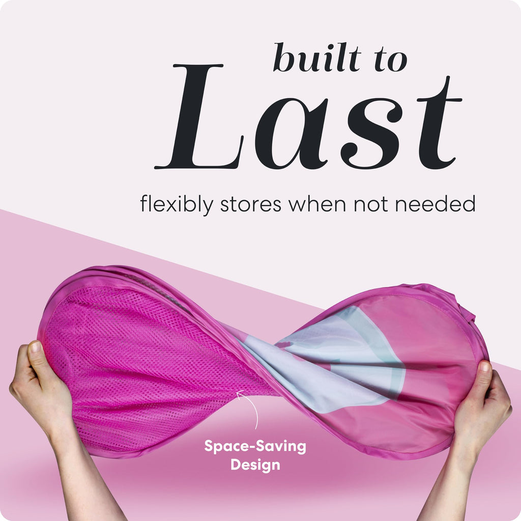 Handy Laundry Collapsible Mesh Pop-Up Hamper with Side Pocket