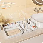 A-LuGei 【Military Grade】 Drawer Organizer for Vanity Bathroom Makeup Desk
