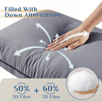 JOLLYVOGUE Firm King Size Pillows Set of 4, Cooling Supportive Bed Pillows with Oeko-Tex Certified Soft Down Alternative Fill, Luxury Hotel Quality for Back, Stomach and Side Sleepers
