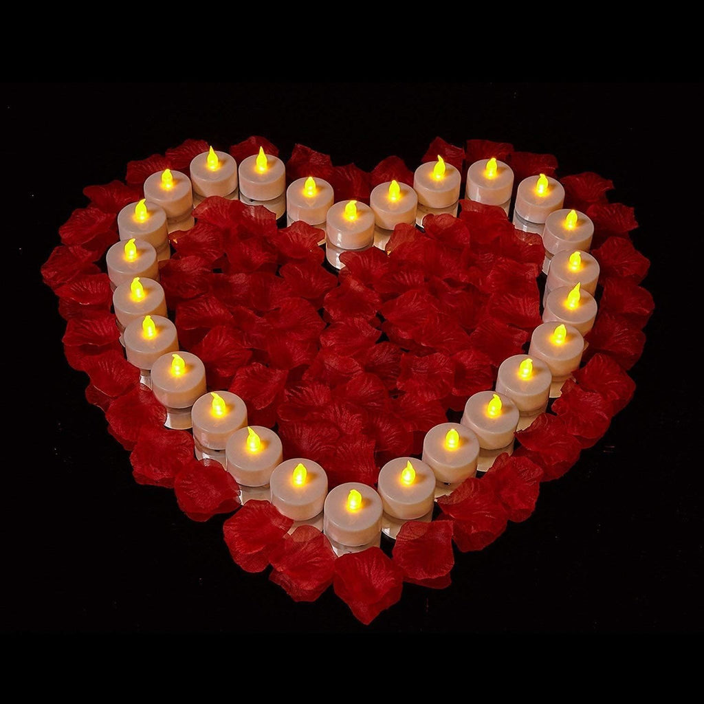 Battery Operated LED Tea Lights Flameless Flickering Candles 12PACK