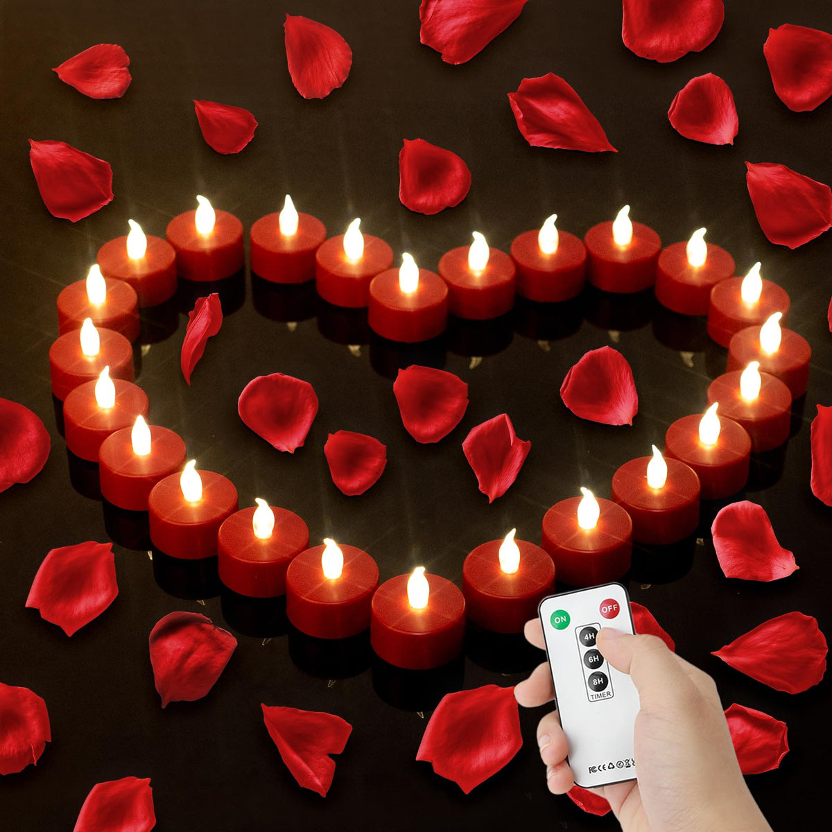 Battery Operated LED Tea Lights Flameless Flickering Candles 12PACK
