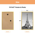 upsimples 12x16 Poster Frame, Easy Slide-In Assembly, White, 3 Pack