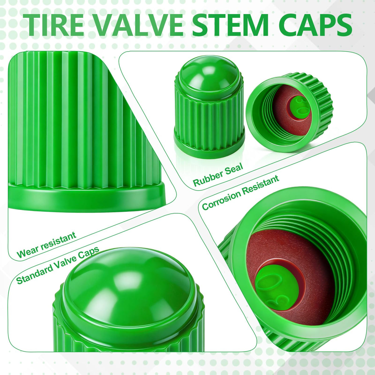 Outus Tire Valve Stem Caps Universal Tire Caps, 800 Pcs, Black