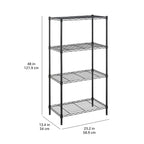 Amazon Basics 5-Shelf Tower Adjustable Storage Shelving Unit, Chrome, 16" x 16" x 54", 150 lbs Per Shelf
