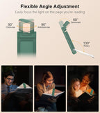 Gritin Book Light Rechargeable, Clip on LED Reading Light for Books in Bed