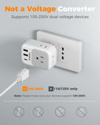 TESSAN European Travel Plug Adapter 2 Pack, Type C Plug