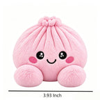 Plush Stuffed Dumpling Squishies, 3.94" Big Rainbow Squishes with Steamer