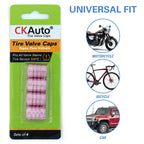 CKAuto Tire Valve Stem Caps, Aluminum Black, 4 pcs/Pack