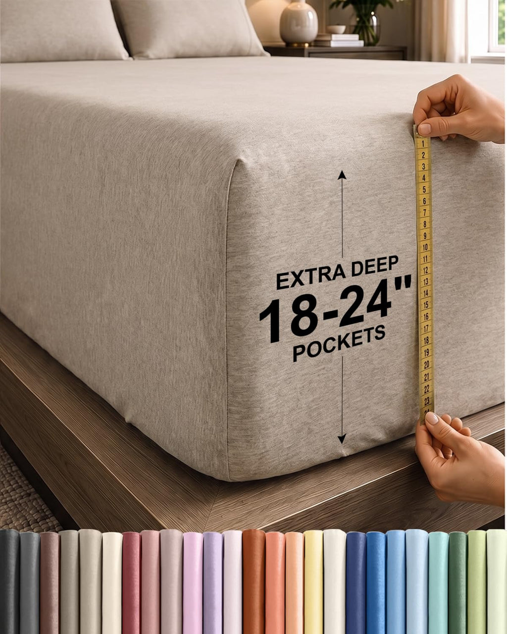 CGK Extra Deep Queen Single Fitted Sheet Only - Dark Grey