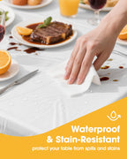 Niuara American Flag Plastic Table Cloth Disposable, 4 Pack, 54 x 108 in