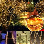 Joomer Solar Fairy Lights, 2-Pack Total 80FT 240LED String Lights, White