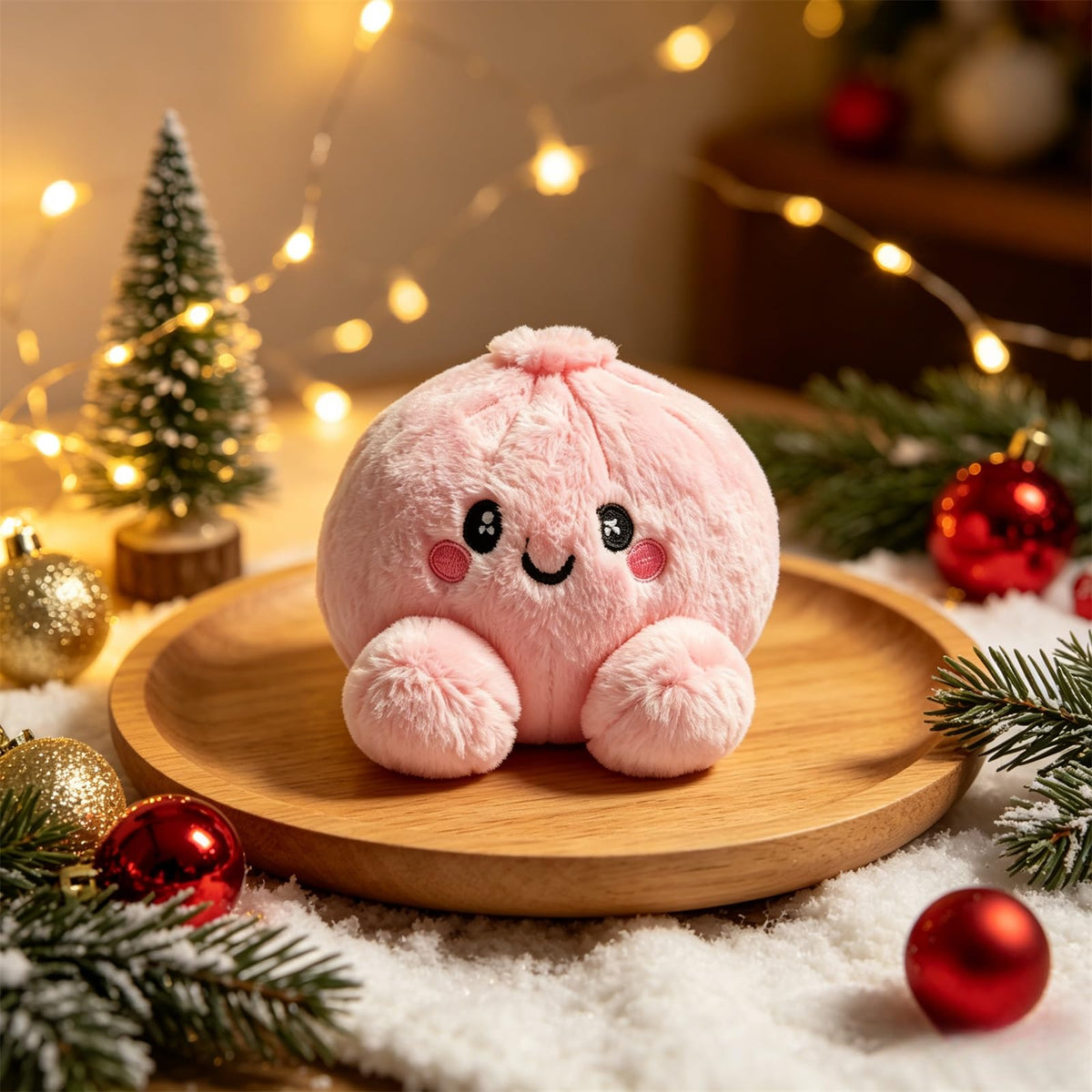 Plush Stuffed Dumpling Squishies, 3.94" Big Rainbow Squishes with Steamer