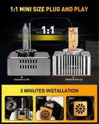 Termitor Laest H4/9003 HB2 Exterior Light Bulbs for Off-road, 15X Brighter 90,000LM, 85K+ hrs, 6500K Cool White, IP68 Waterproof, 1:1 OEM Size, 3 Minute Installation, Pack of 2