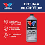 Valvoline DOT 3 & 4 Synthetic Brake Fluid, 32 oz