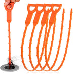 Drain Snake Clog Remover - 4 Pack 20 Inch Flexible Hair Tool