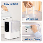 Levoit Top Fill Humidifiers for Bedroom, 2.5L Tank for Large Room, 25dB