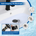 Hibbent Upgraded 3 in 1 Bathroom Sink Drain Strainer, Pop Up Stopper