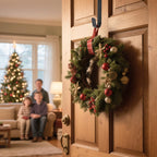 Sattiyrch 15" Wreath Hanger for Front Door, Over the Door Wreath Hook