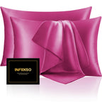 INFIIXSO Mulberry Silk Pillow Cases Standard Size with Zipper, Champagne