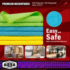 AIDEA Microfiber Cleaning Cloth-50PK, Microfiber Towels for Cars, 12"×12"
