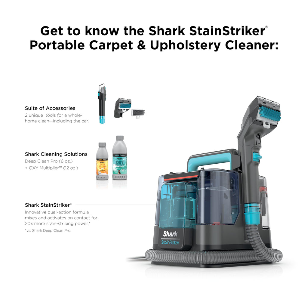 Shark StainStriker Portable Carpet/Upholstery Cleaner, 4 Tools, PX202BRN