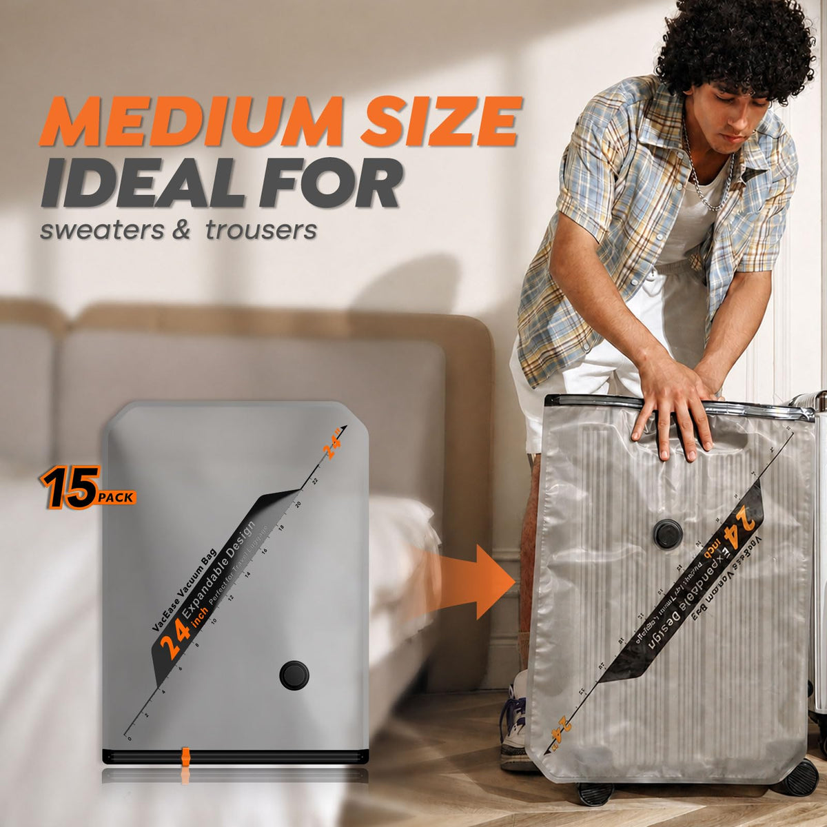Vacbird Rechargeable Wireless Vacuum Pump + 10 Storage Bags – Compact Space Saver for Travel & Home, Perfect for Clothes, Blankets, Seasonal Organization