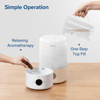 Levoit Top Fill Humidifiers for Bedroom, 2.5L Tank for Large Room, 25dB