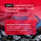 ABRO Windshield Washer Fluid 1 Gallon, Streak-Free Bug Remover, 1 Pack
