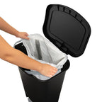 Glad Trash Can with Clorox Odor Protection | Plastic Bin, 13 Gal, Black