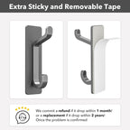 pickpiff 13LB Strong Stick-on Hooks for Coat & Towel, Black 4 Pack