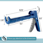 Bates- Caulking Gun, 10:1 Thrust Ratio, Orange, No Drip Sealant Gun