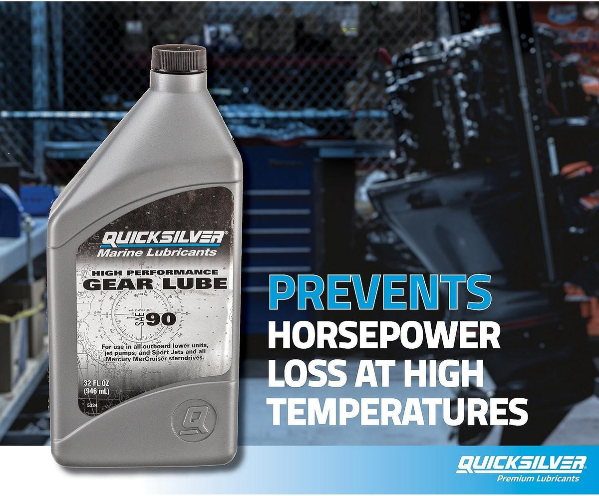 Quicksilver SAE 90 High Performance Gear Lube, 32 oz