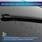 5 PLUS Silicone Windshield Wipers Fits GMC Acadia 2007-2011 (3 PACK)