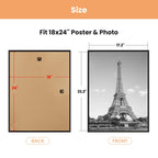 upsimples 12x16 Poster Frame, Easy Slide-In Assembly, White, 3 Pack