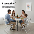 10 PACK of 8 Feet Foldable Table with Built in Handle & Steel Legs | 8 FT Heavy Duty Portable | Perfect for Party, Dining, Wedding, Events, Picnic Indoor, Outdoor, Camping, Temporary - 8 Foot