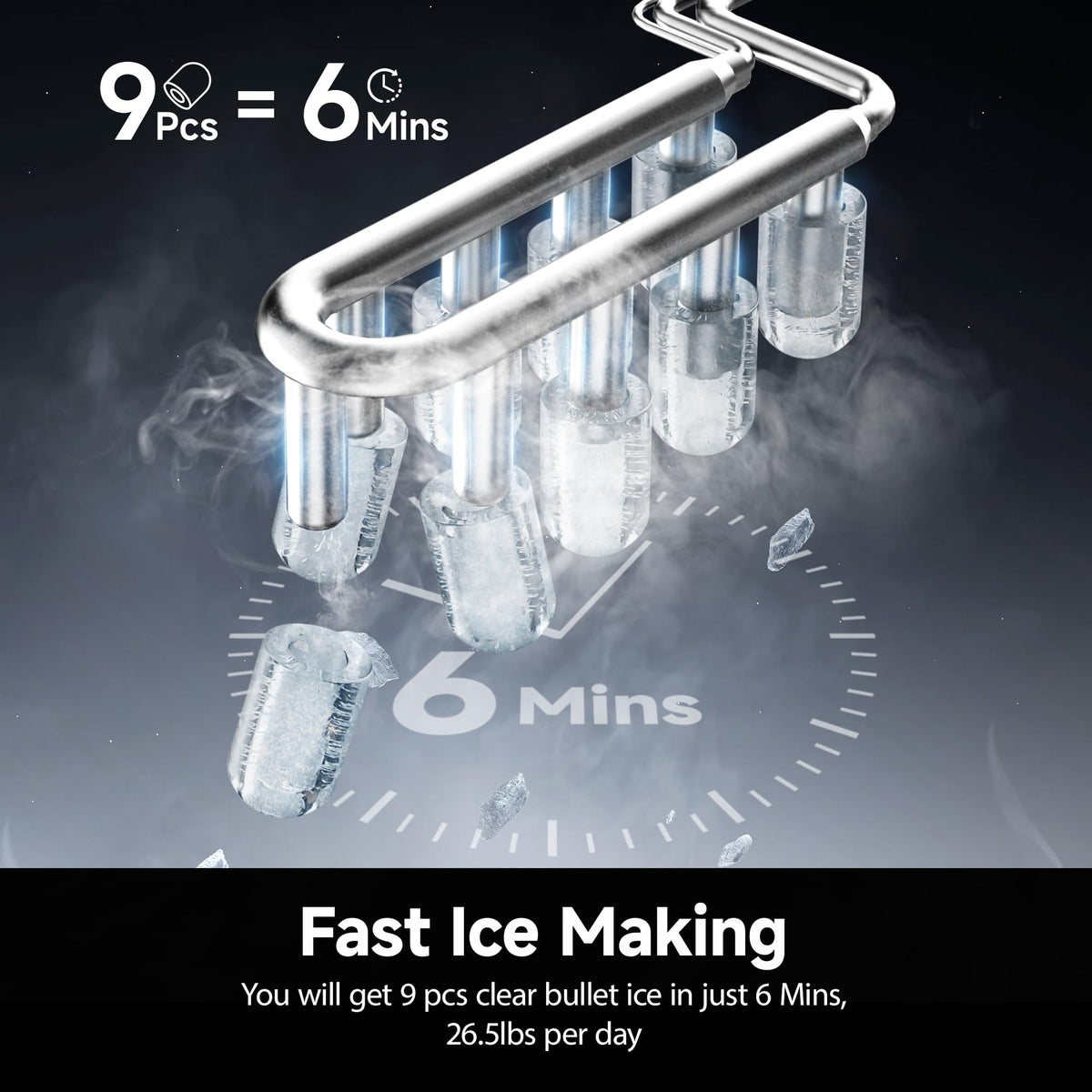 EUHOMY Smart Nugget Ice Maker Countertop, Pebble Ice Maker Machine with APP/Alexa Control, 40lbs/24H, Ready in 7 Mins, Self-Cleaning, Portable Sonic Ice Makers with Hanging Ice Scoop for Home/Office
