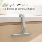 dancemoon JustHang Shower Squeegee with Built-in Hook, 10-Inch Black