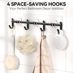 YASONIC Shower Caddy Adhesive, Rustproof Shower Shelves for Inside Shower