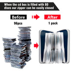 Siveit CD DVD Cases 96 Capacity Disc Storage Binder for Car(Black)