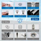 Hibbent Upgraded 3 in 1 Bathroom Sink Drain Strainer, Pop Up Stopper