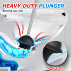 FORASTO 2in1 Toilet Brush & Plunger Set, Bathroom Essentials for Apartment