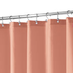 N&Y HOME Fabric Shower Curtain or Liner with Magnets, Coral