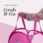 Handy Laundry Collapsible Mesh Pop-Up Hamper with Side Pocket